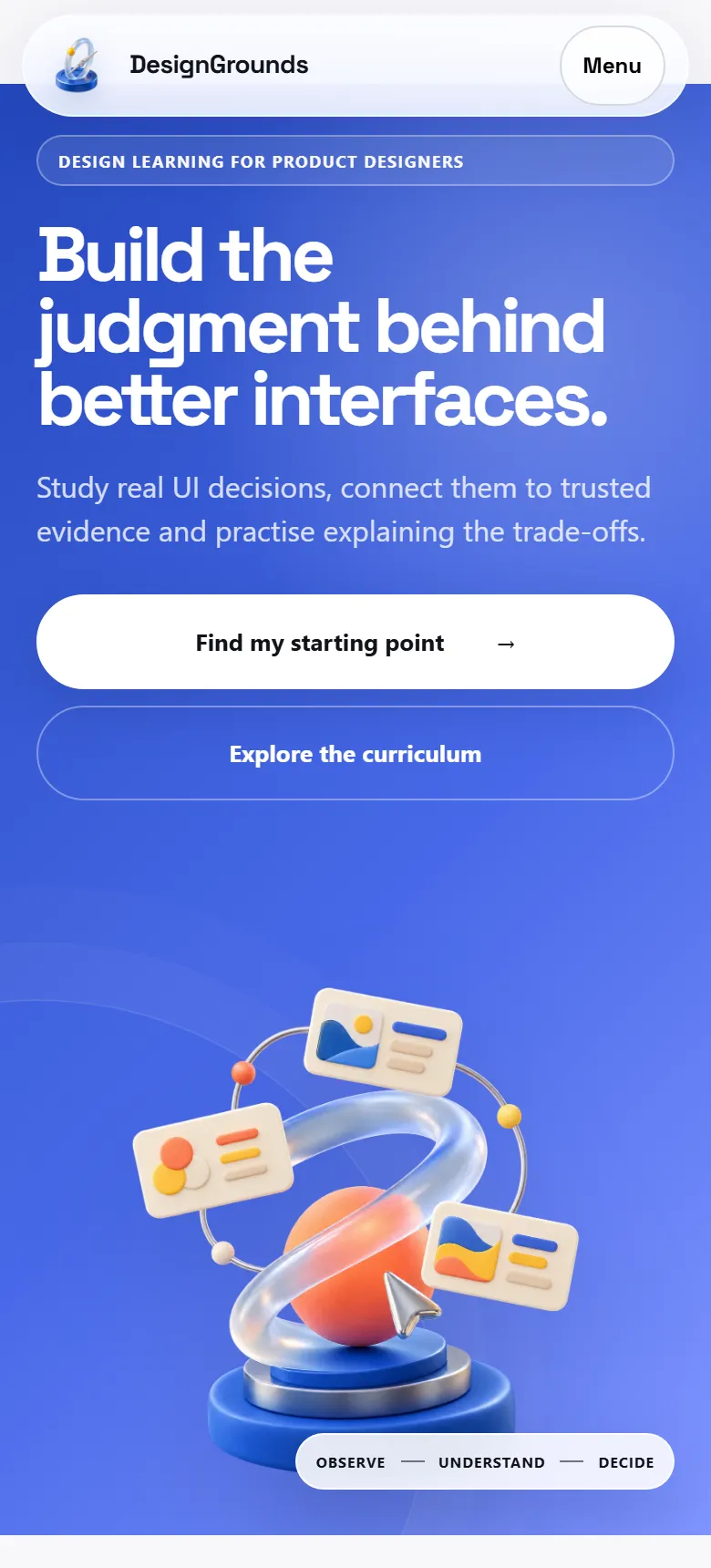 DesignGrounds on mobile